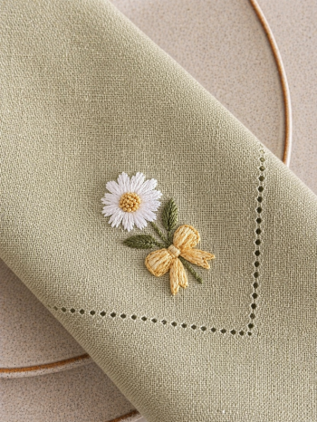 Daisy Green serwetka lniana